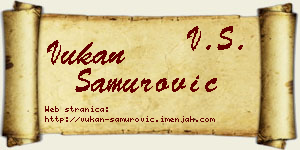 Vukan Samurović vizit kartica